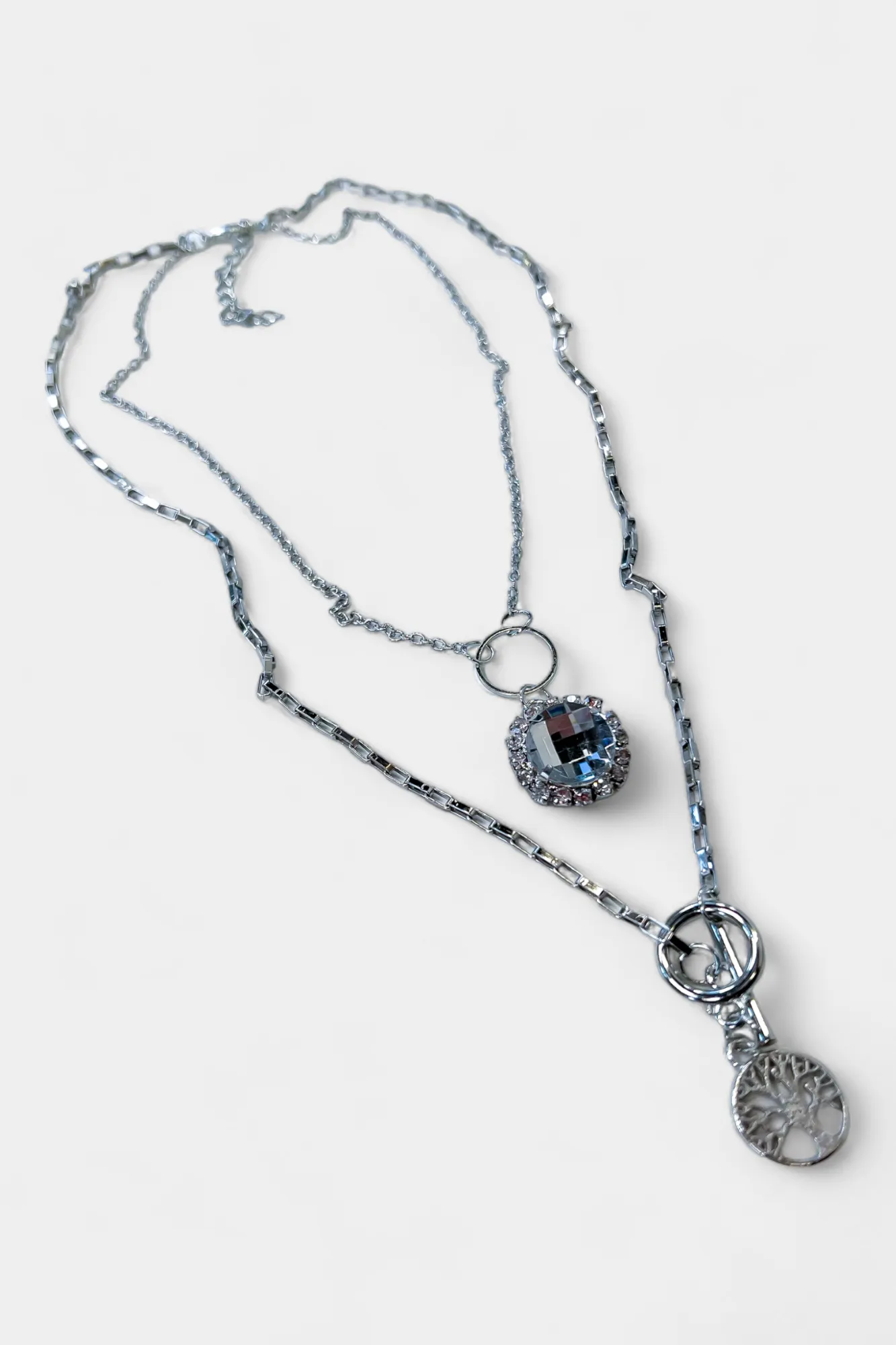 Silver Tree of Life Stone Necklace sold by ZZs product image thumbnail 2