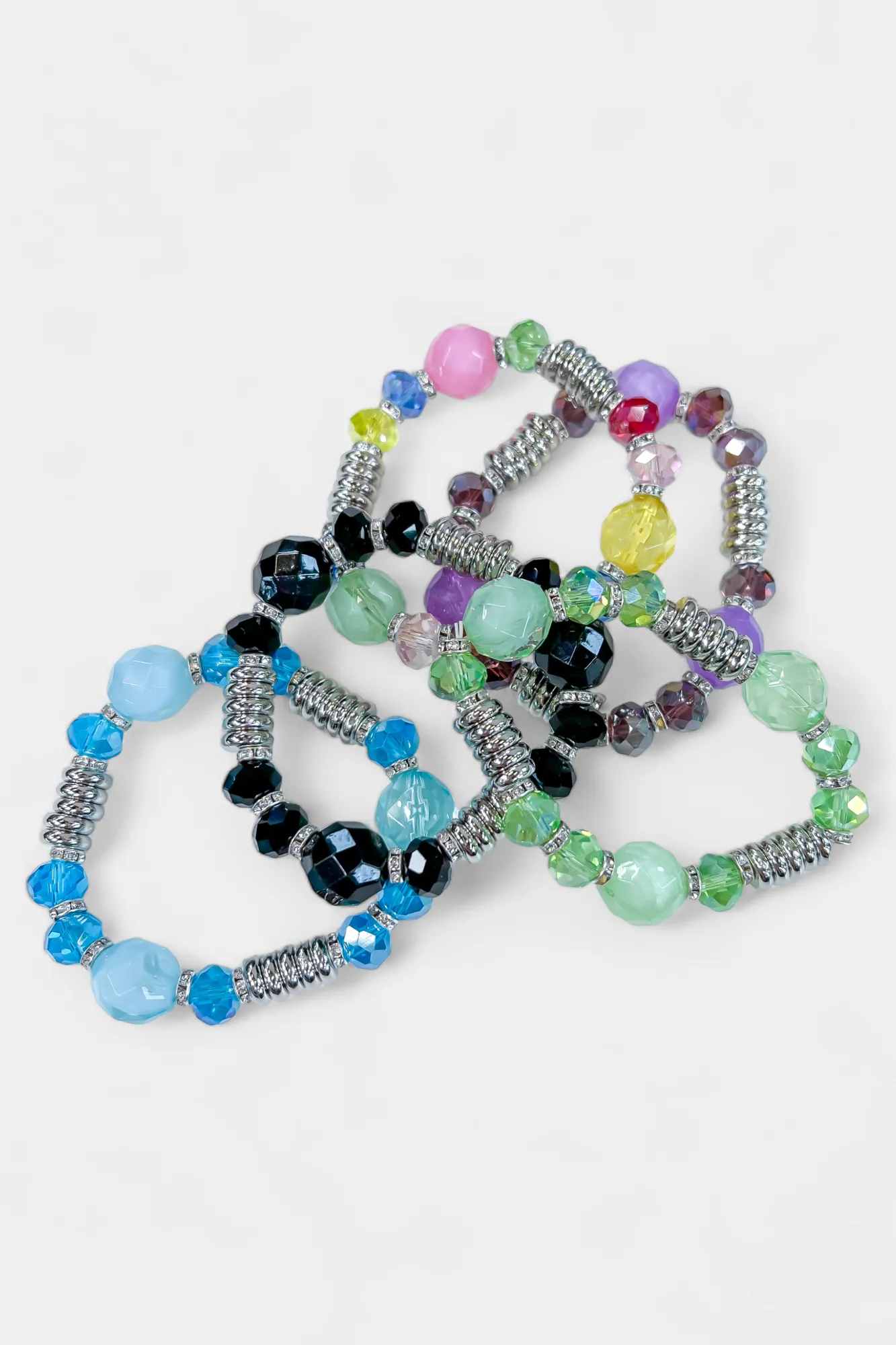 Black Stone Stretch Bracelet sold by ZZs product image thumbnail 3