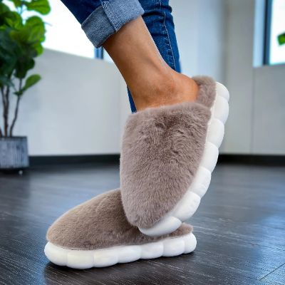 Taupe Alina Slippers sold by ZZs