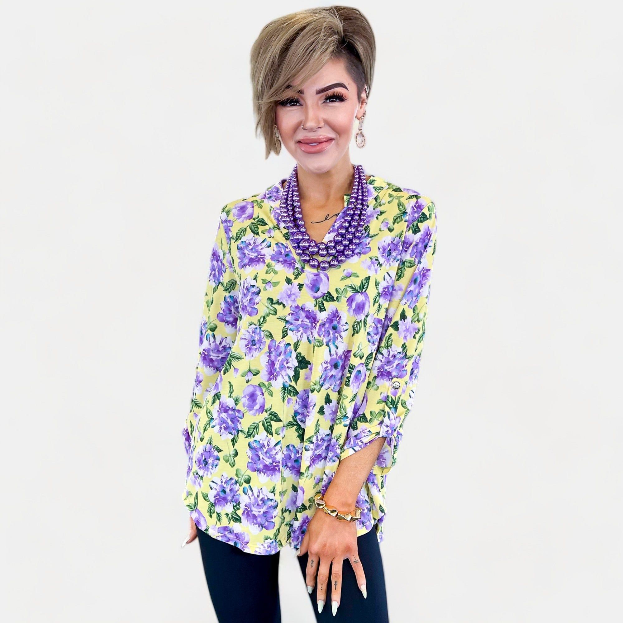 Yellow Multi Floral Lizzy Top sold by ZZs product image thumbnail 2