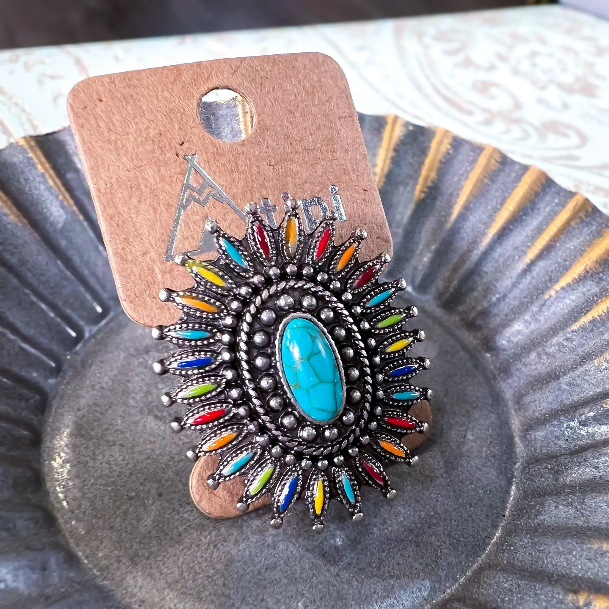 Multi Western Concho Cuff Ring sold by ZZs product image thumbnail 3