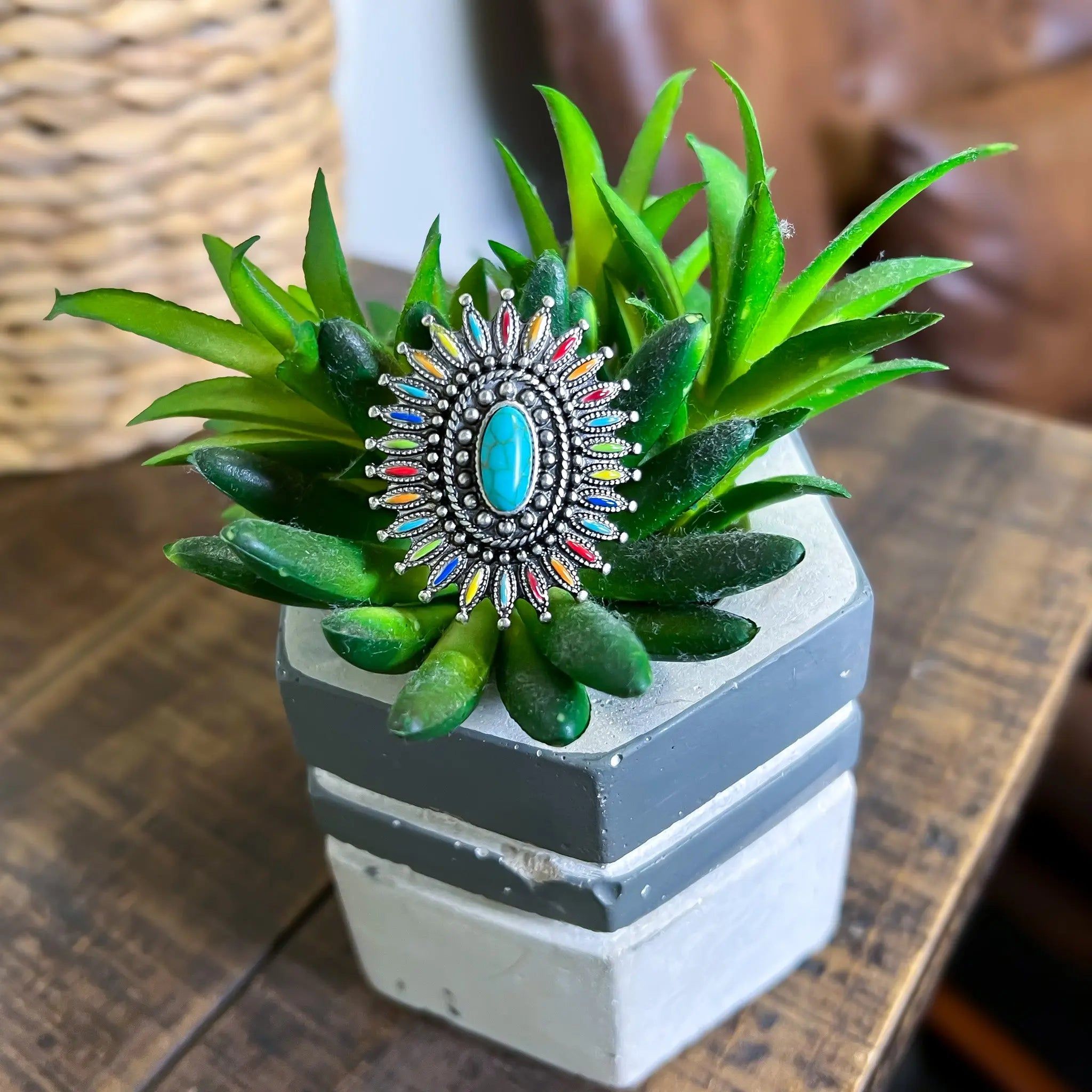 Multi Western Concho Cuff Ring sold by ZZs