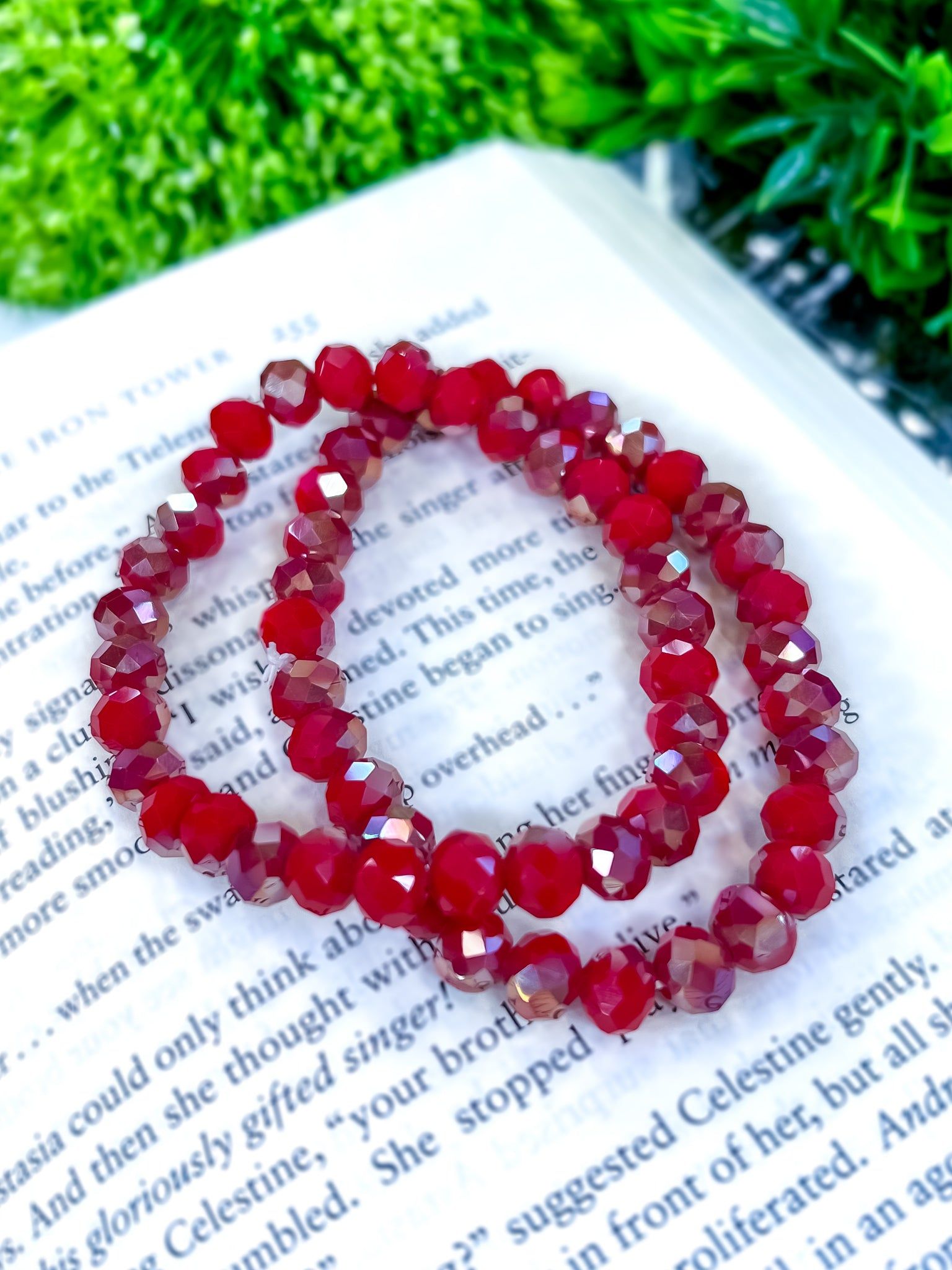 Beaded Stretch Bracelets | Red sold by ZZs