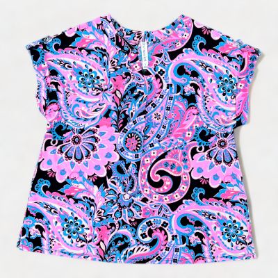 Black & Pink Lizzy Short Sleeve Top sold by ZZs