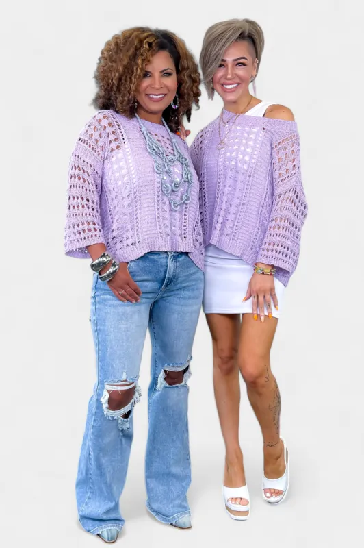 Purple Crochet Top sold by ZZs