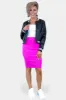 Fuchsia Ribbed Midi Skirt sold by ZZs