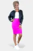 Fuchsia Ribbed Midi Skirt sold by ZZs