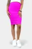 Fuchsia Ribbed Midi Skirt sold by ZZs