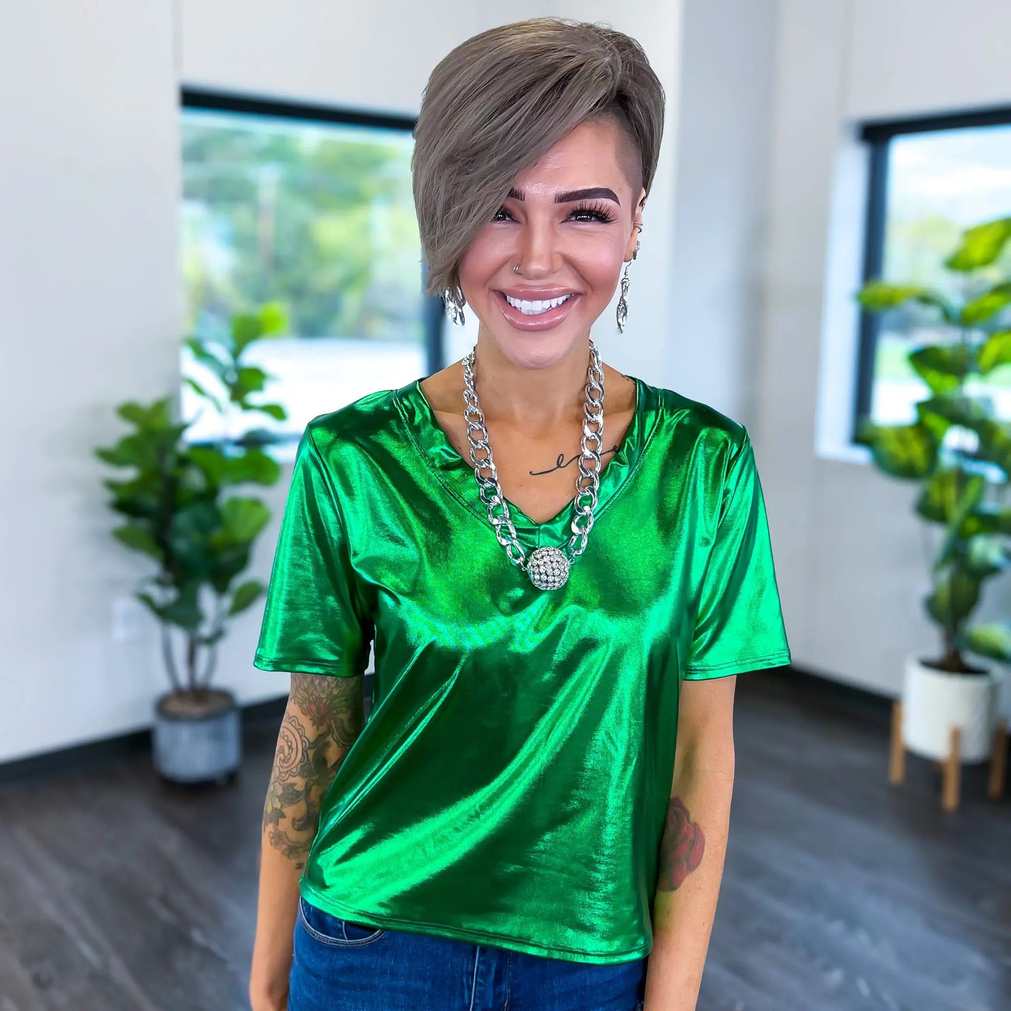 Rhinestone Chunky Necklace | Silver sold by ZZs product image thumbnail 5