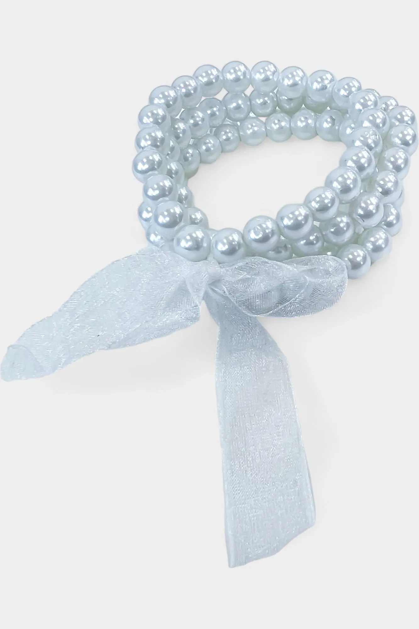 White Pearl Stretch Bracelets sold by ZZs product image thumbnail 2