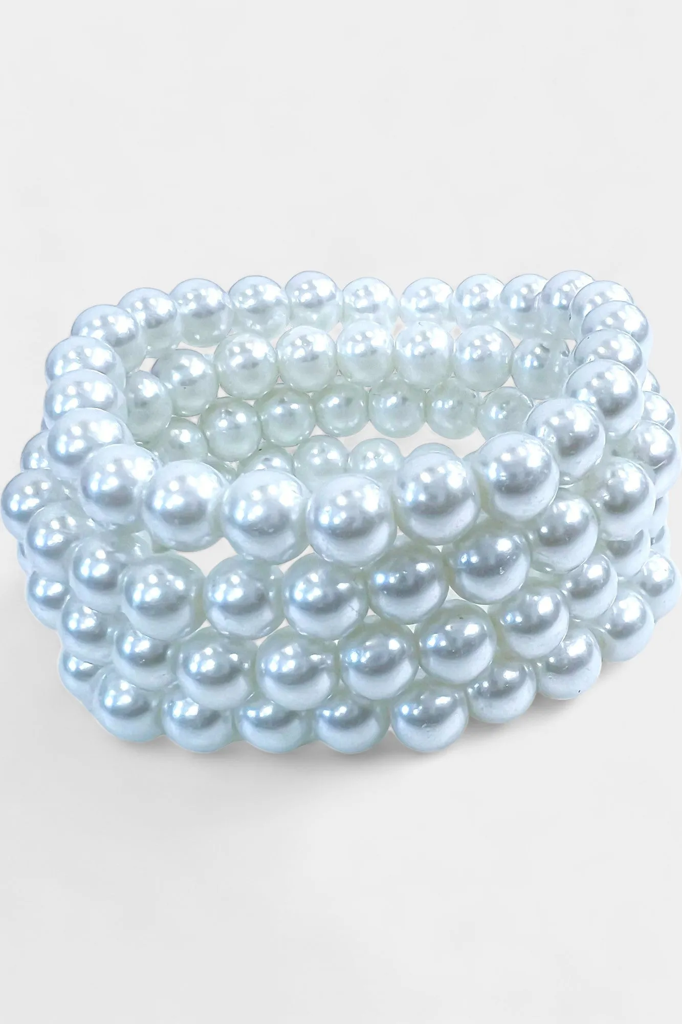 White Pearl Stretch Bracelets sold by ZZs product image thumbnail 4