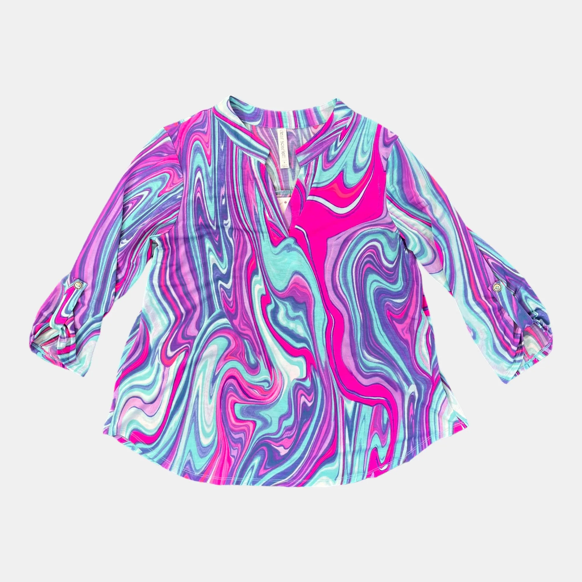 Multi Swirl Lizzy Top sold by ZZs