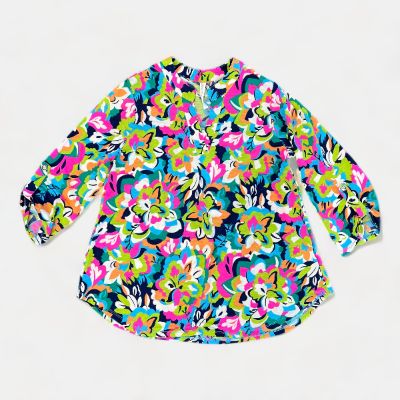 Multi Retro Floral Lizzy Top sold by ZZs