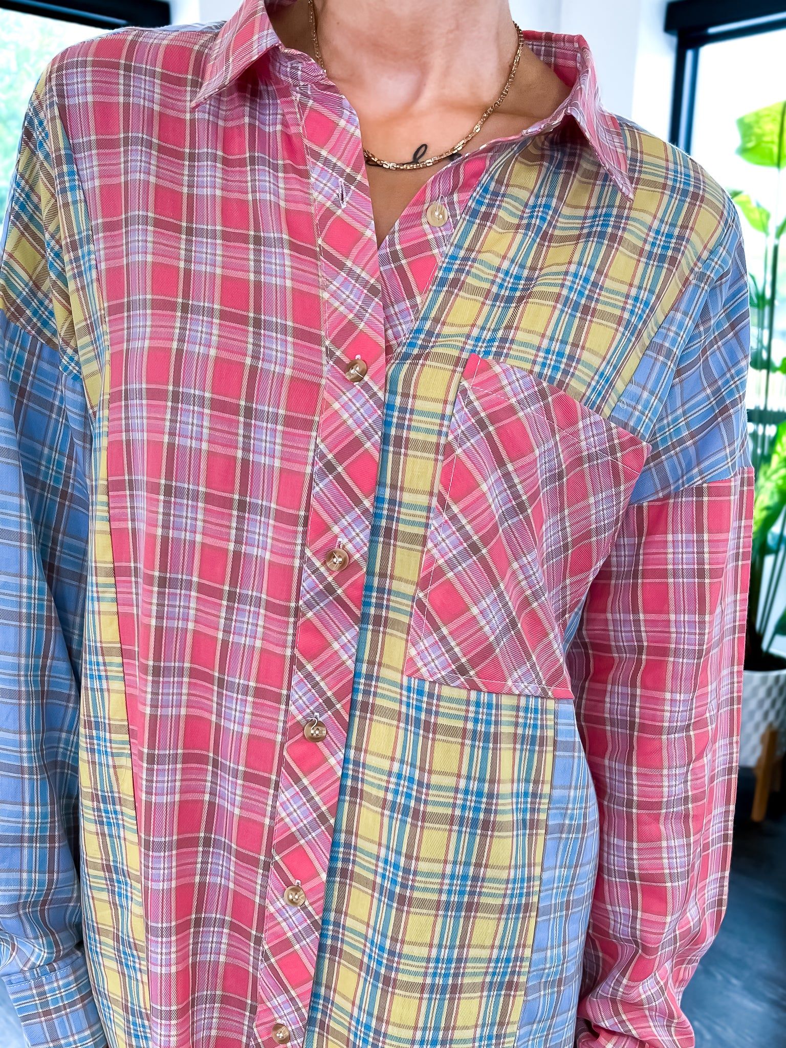 Plaid Button Down Top sold by ZZs product image thumbnail 7