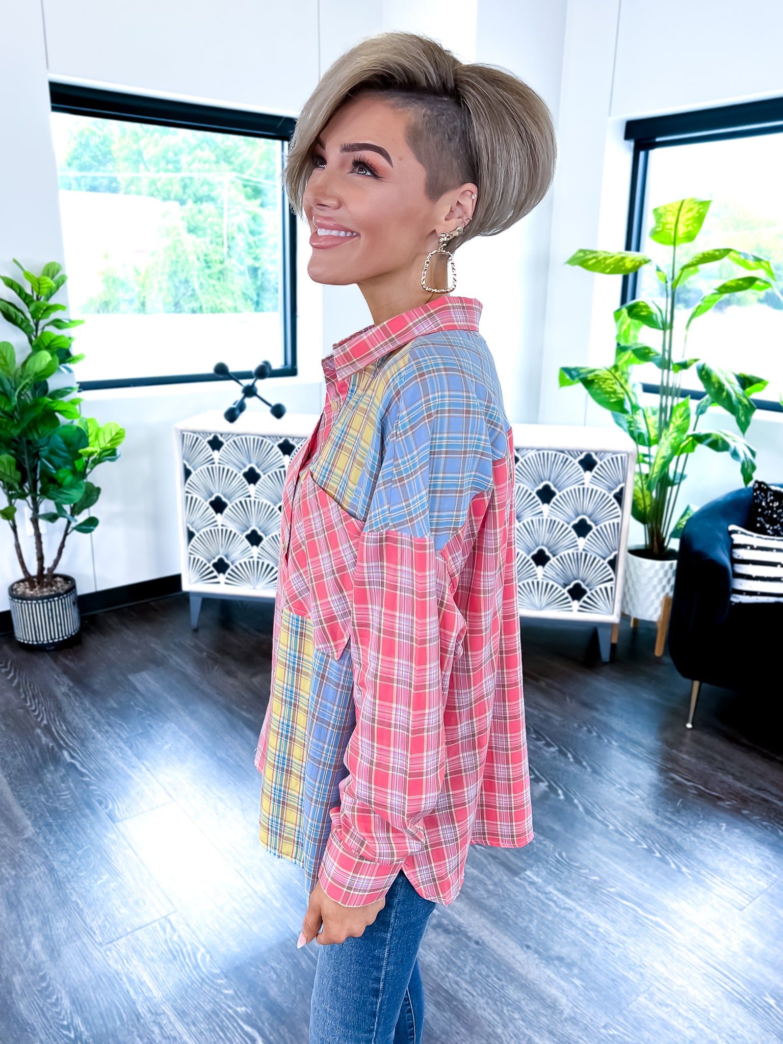 Plaid Button Down Top sold by ZZs product image thumbnail 4