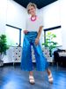 Metallic Crop Pants | Turquoise [NO RETURNS] sold by ZZs