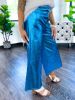 Metallic Crop Pants | Turquoise [NO RETURNS] sold by ZZs