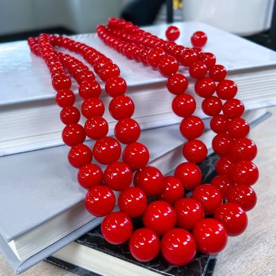 Red Layered Pearl Necklace sold by ZZs