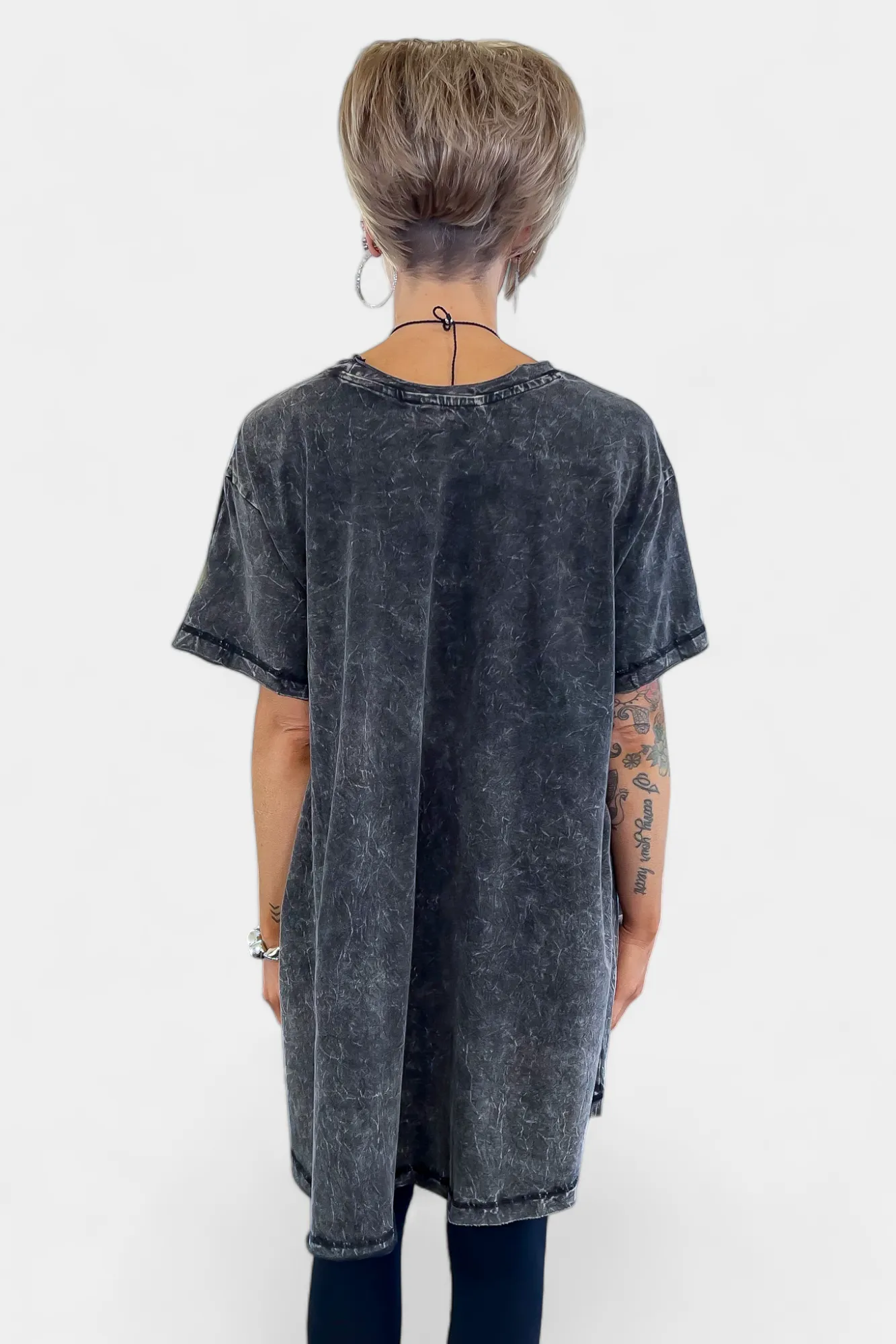 Ash Black Cotton Oversized Top sold by ZZs product image thumbnail 5