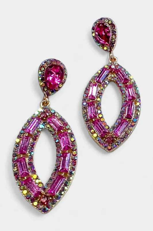 Fuchsia Open Marquise Earrings sold by ZZs