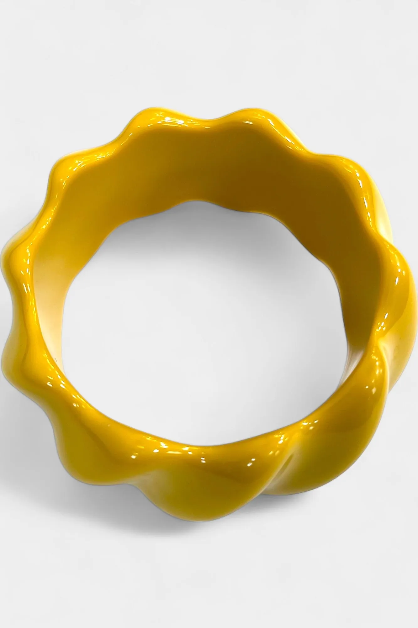 Yellow Wavy Bangle Bracelet sold by ZZs product image thumbnail 4