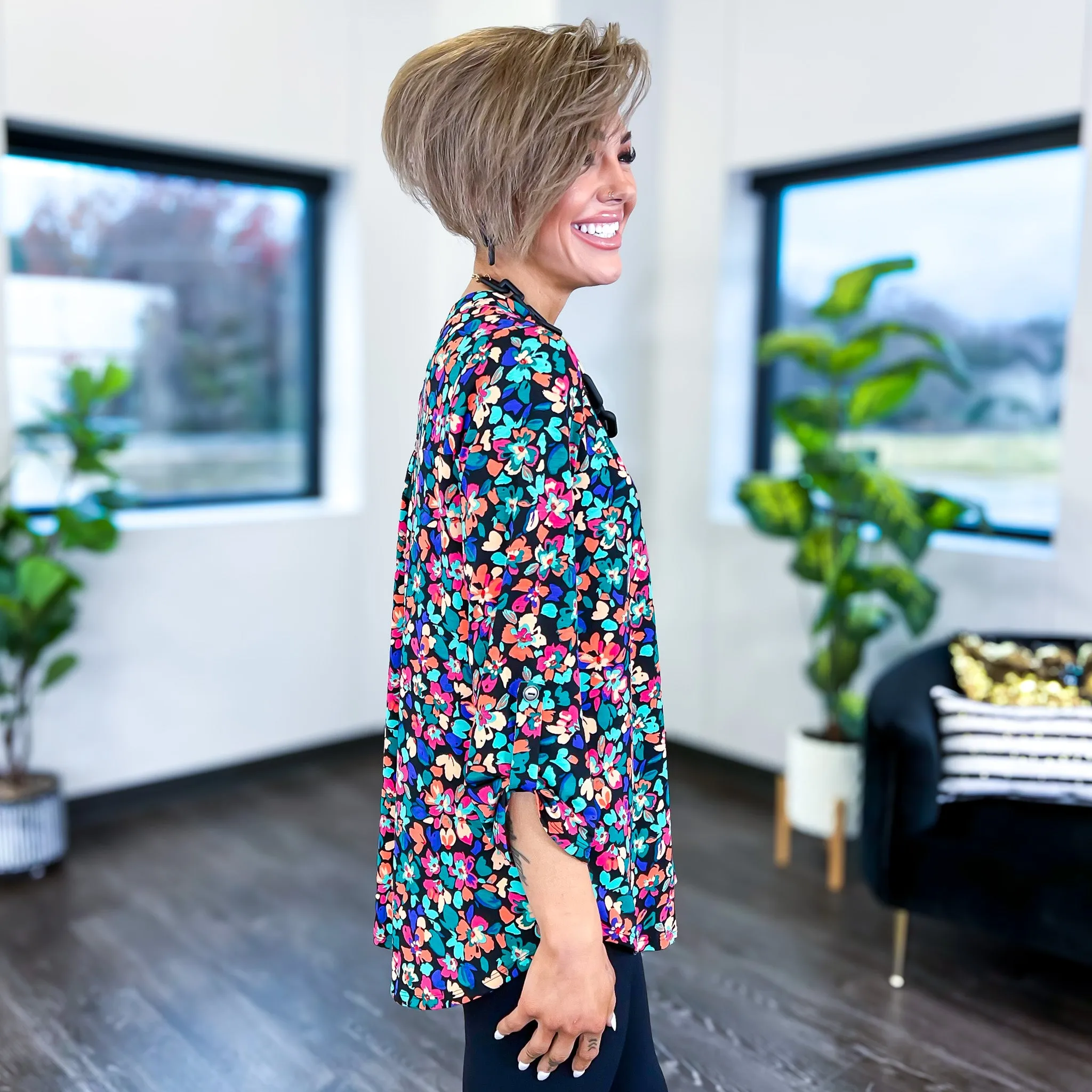 Black Floral Lizzy Top sold by ZZs product image thumbnail 4