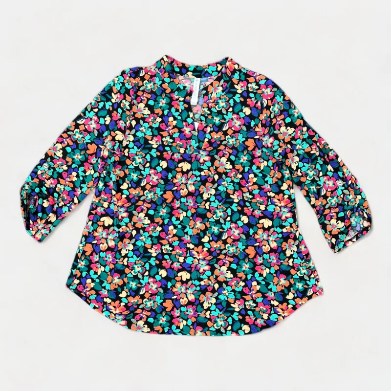 Black Floral Lizzy Top sold by ZZs