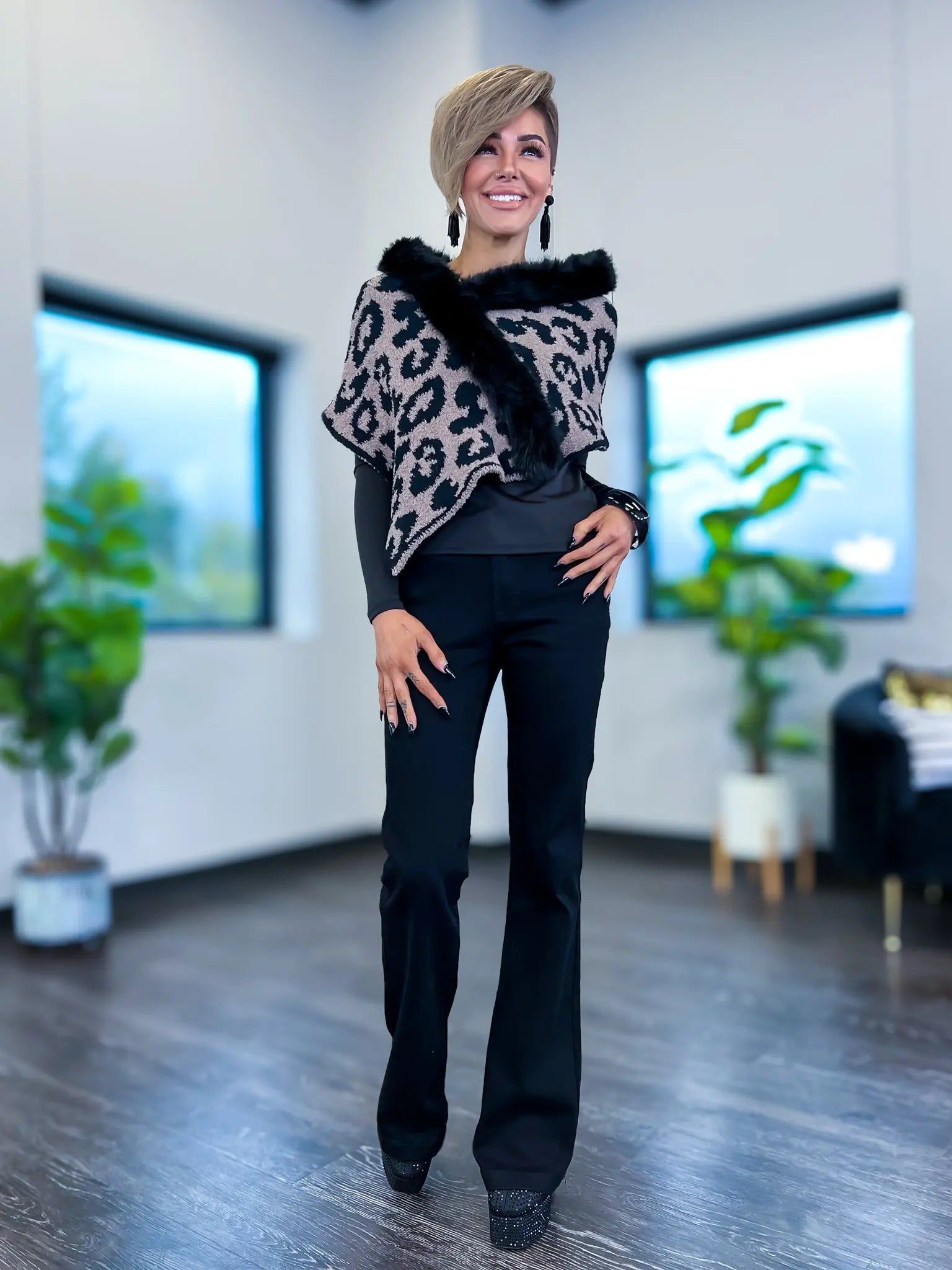 Faux Fur Shawl | Leopard sold by ZZs