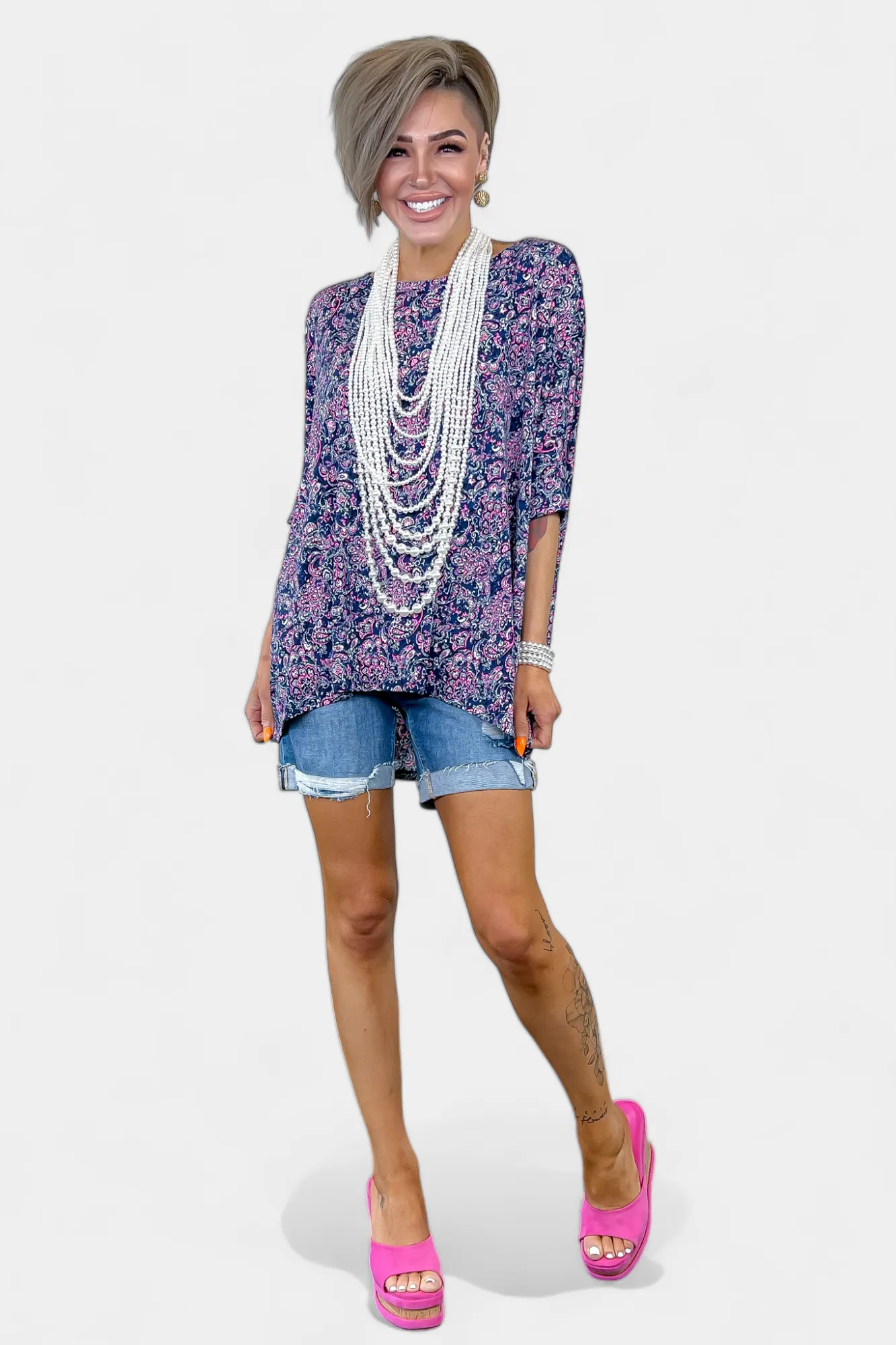 Navy Paisley Essential Top sold by ZZs product image thumbnail 2