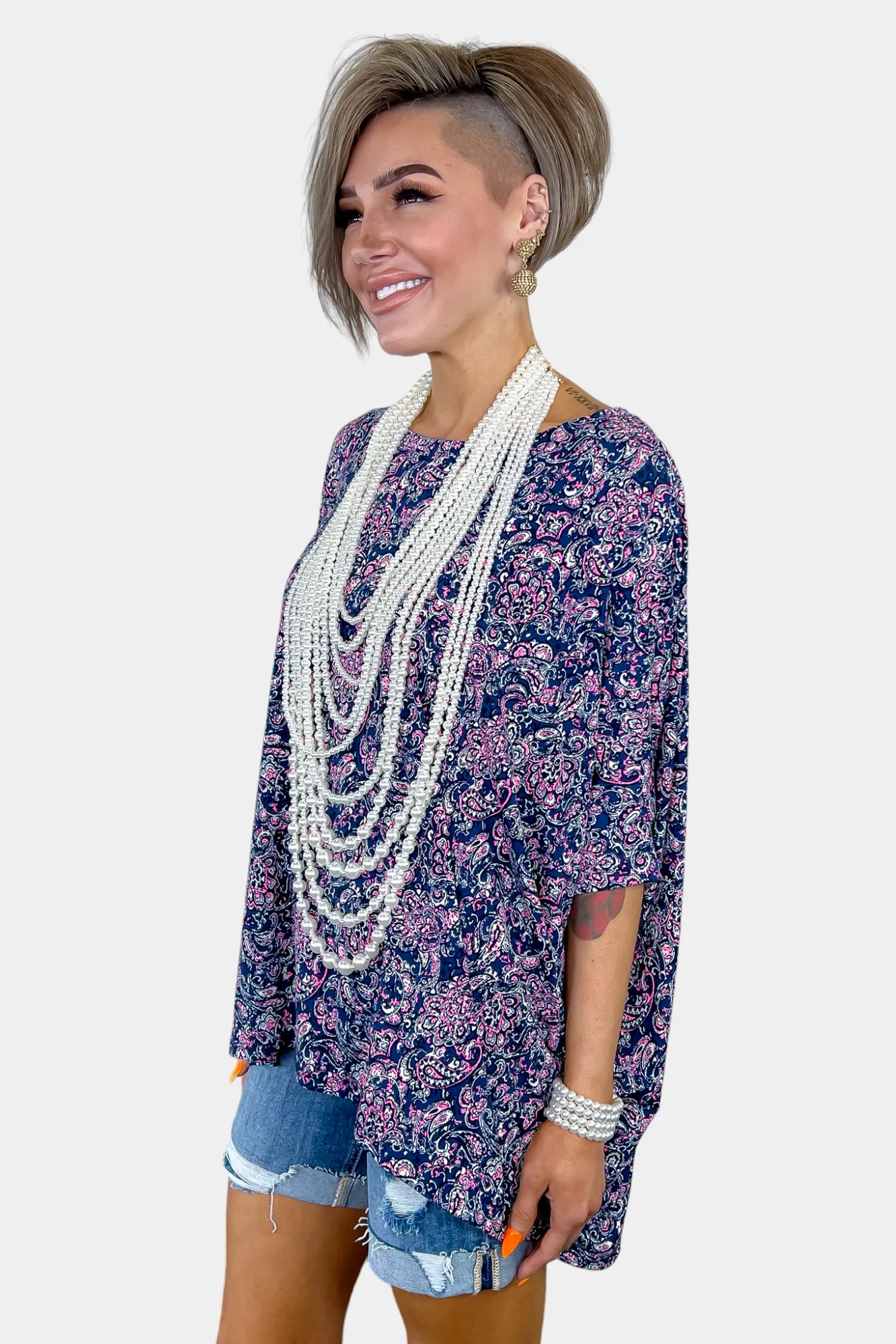 Navy Paisley Essential Top sold by ZZs product image thumbnail 3