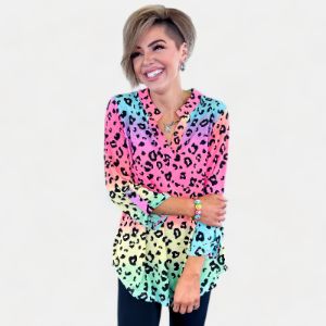 Multi Leopard Lizzy Top sold by ZZs