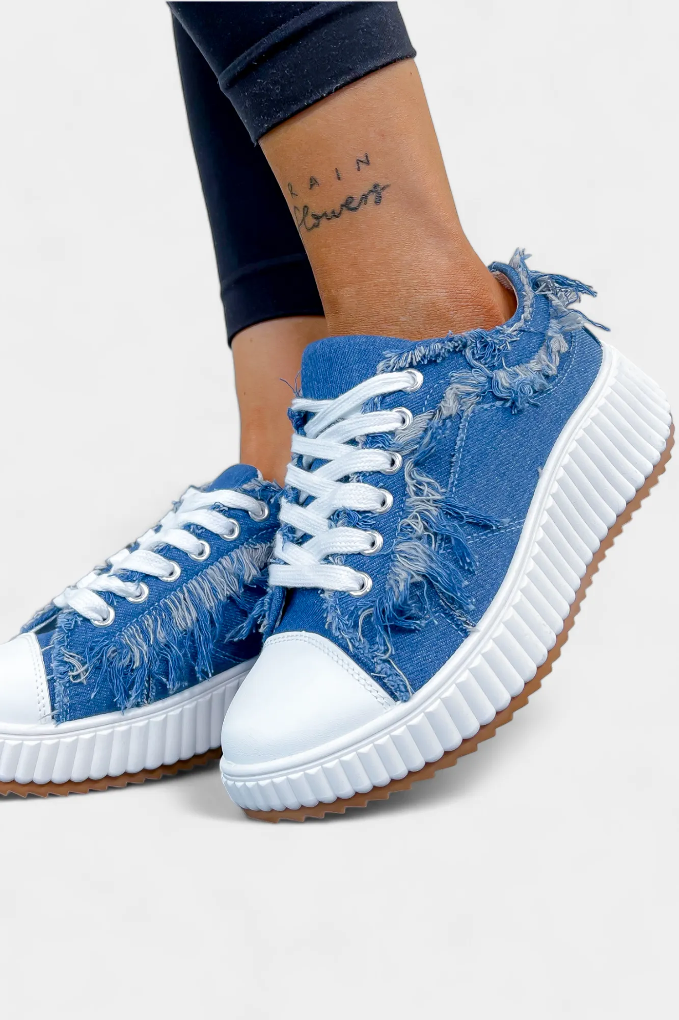 Frayed Denim Sneakers sold by ZZs product image thumbnail 4