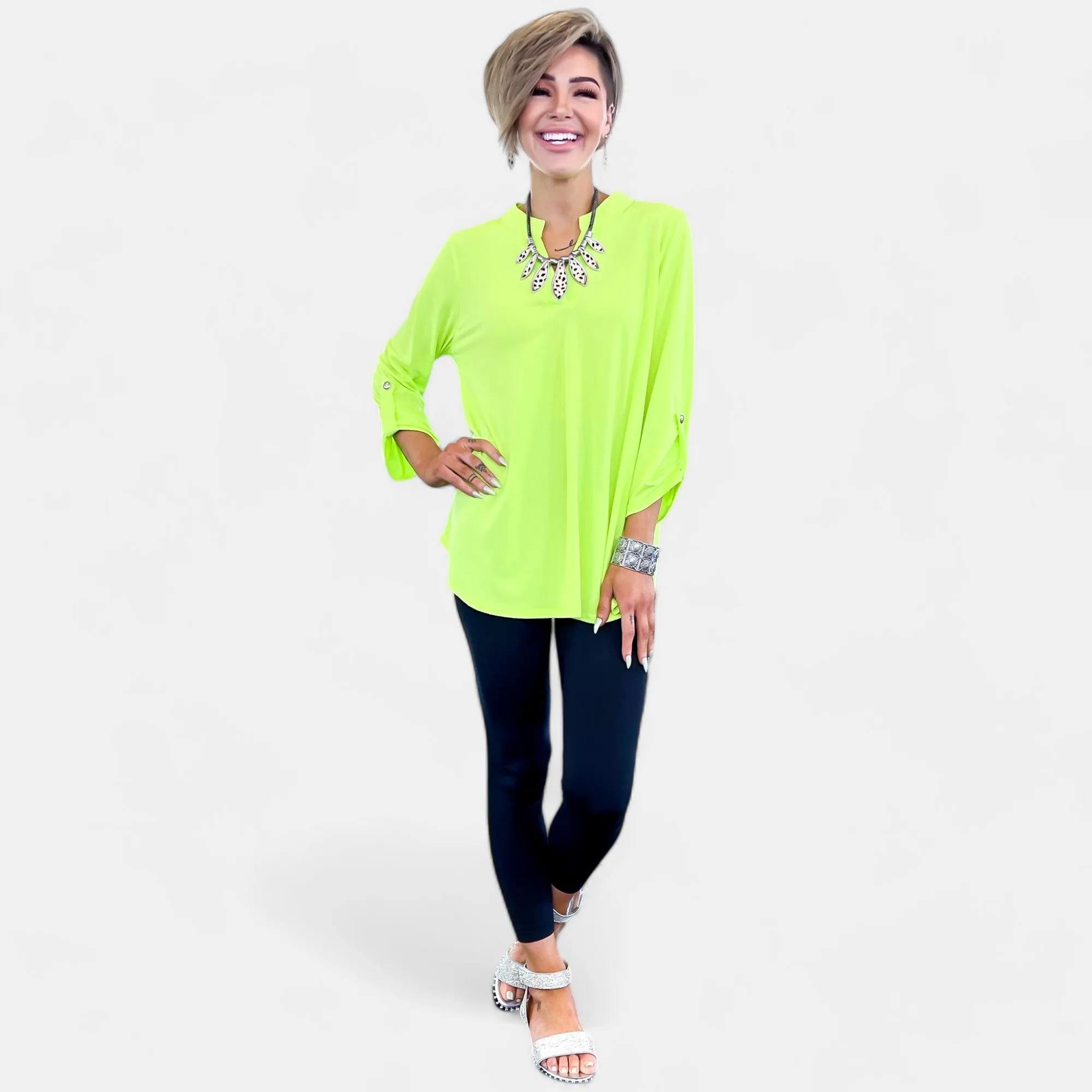 Neon Green Lizzy Top sold by ZZs