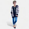 Black Plaid Long Cardigan sold by ZZs