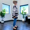 Black Plaid Long Cardigan sold by ZZs