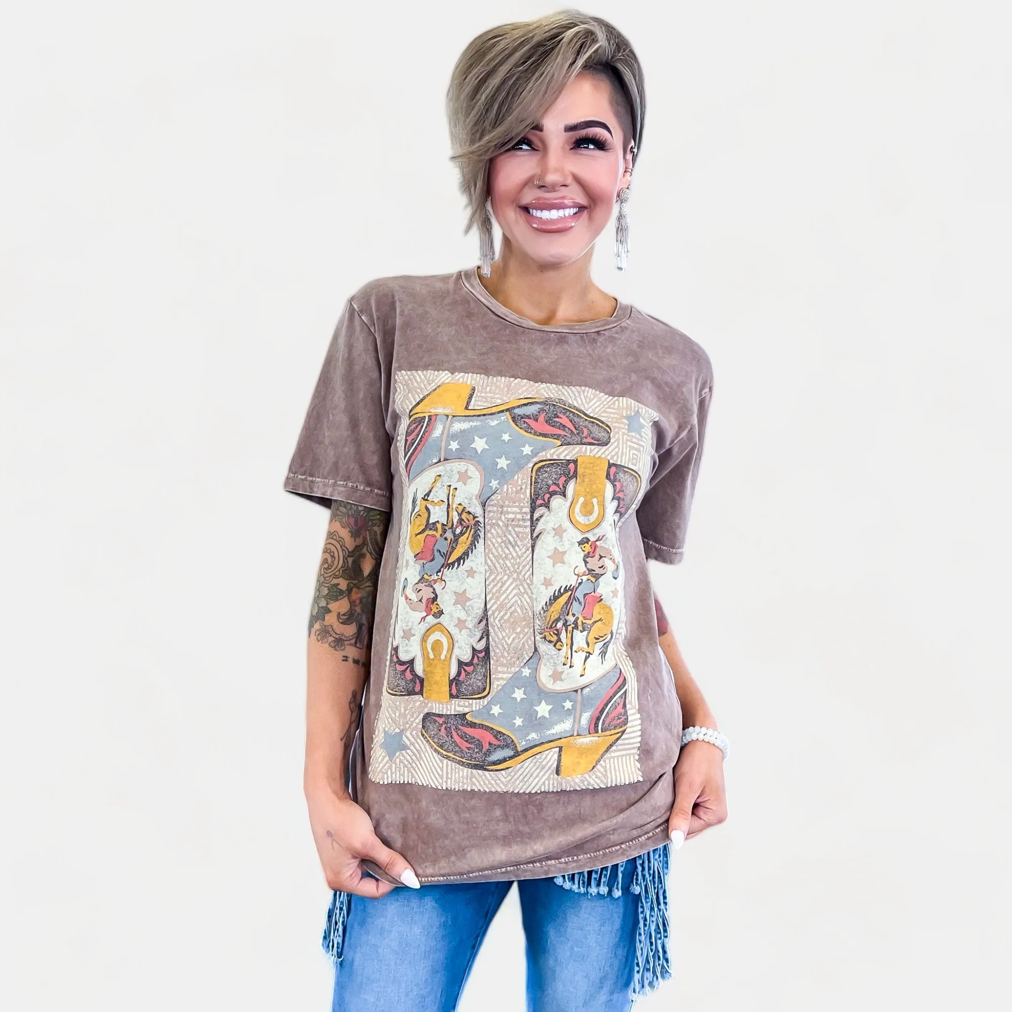 Cowboy Boots Graphic T-Shirt sold by ZZs product image thumbnail 4