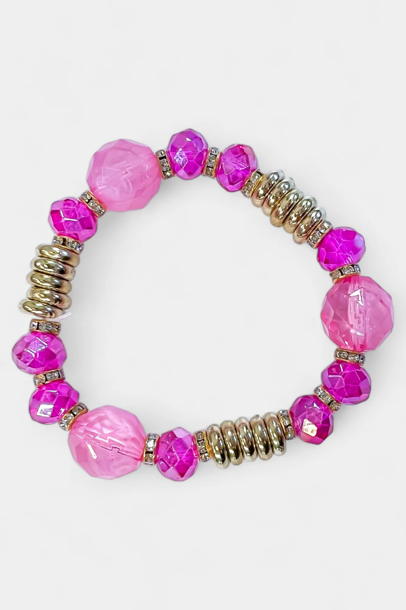 Pink Stone Stretch Bracelet sold by ZZs product image thumbnail 3