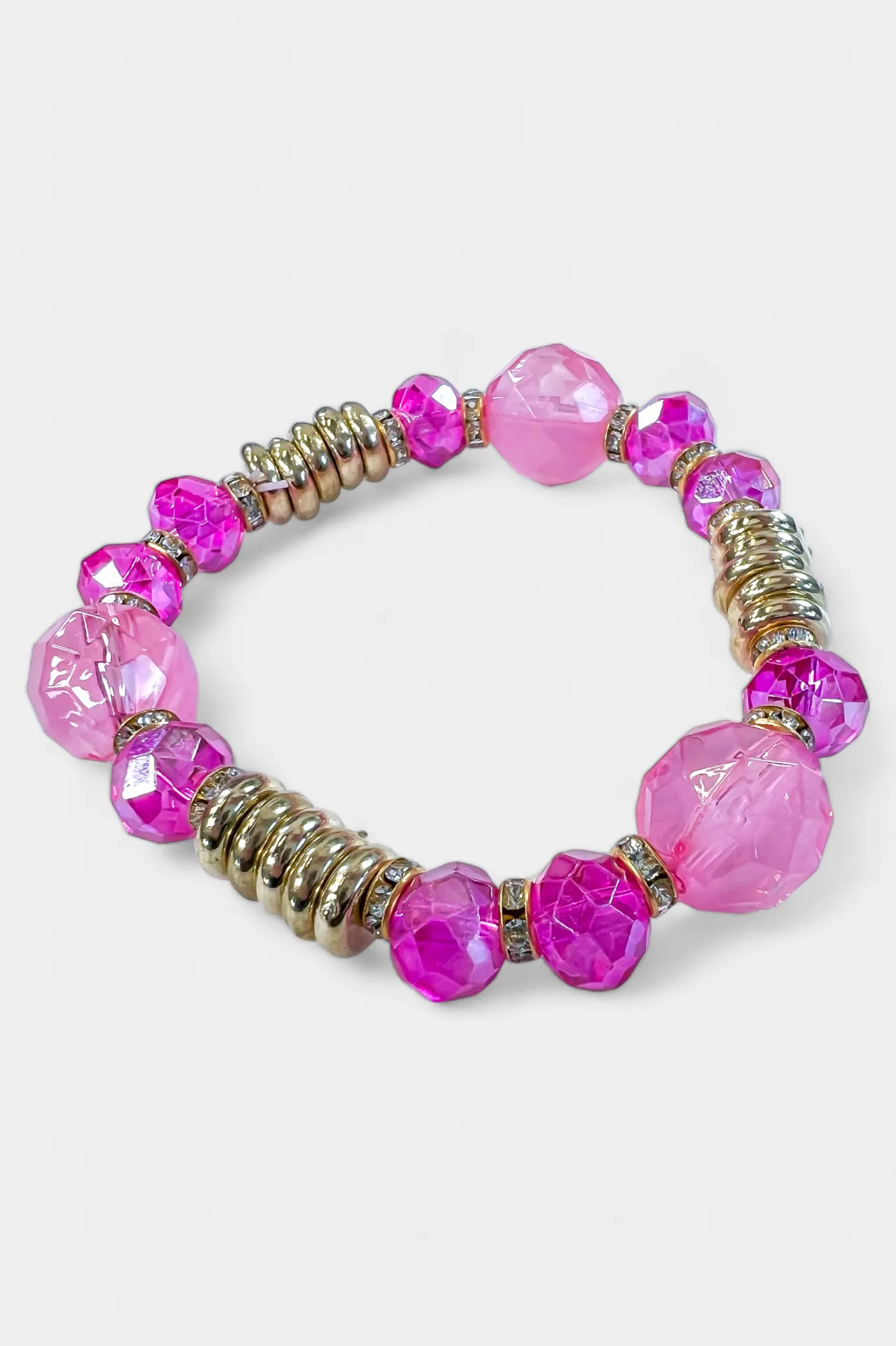 Pink Stone Stretch Bracelet sold by ZZs product image thumbnail 5