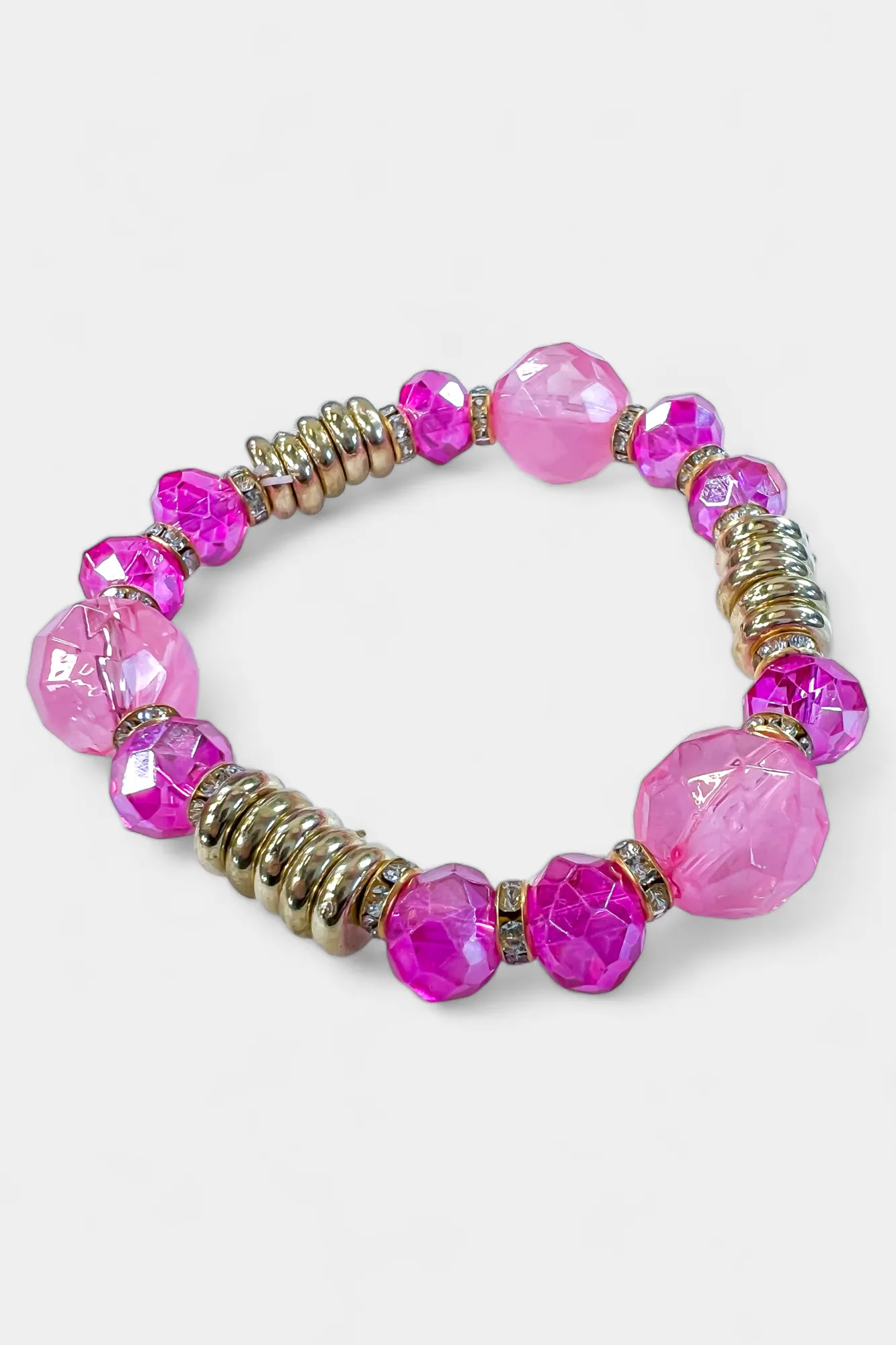 Pink Stone Stretch Bracelet sold by ZZs