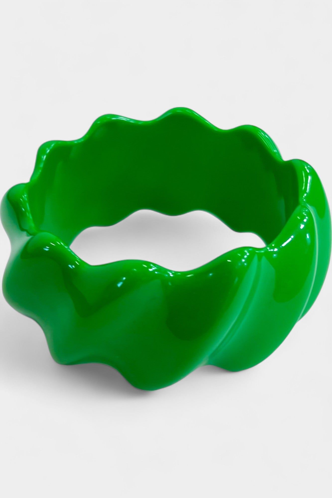 Green Wavy Bangle Bracelet sold by ZZs product image thumbnail 3