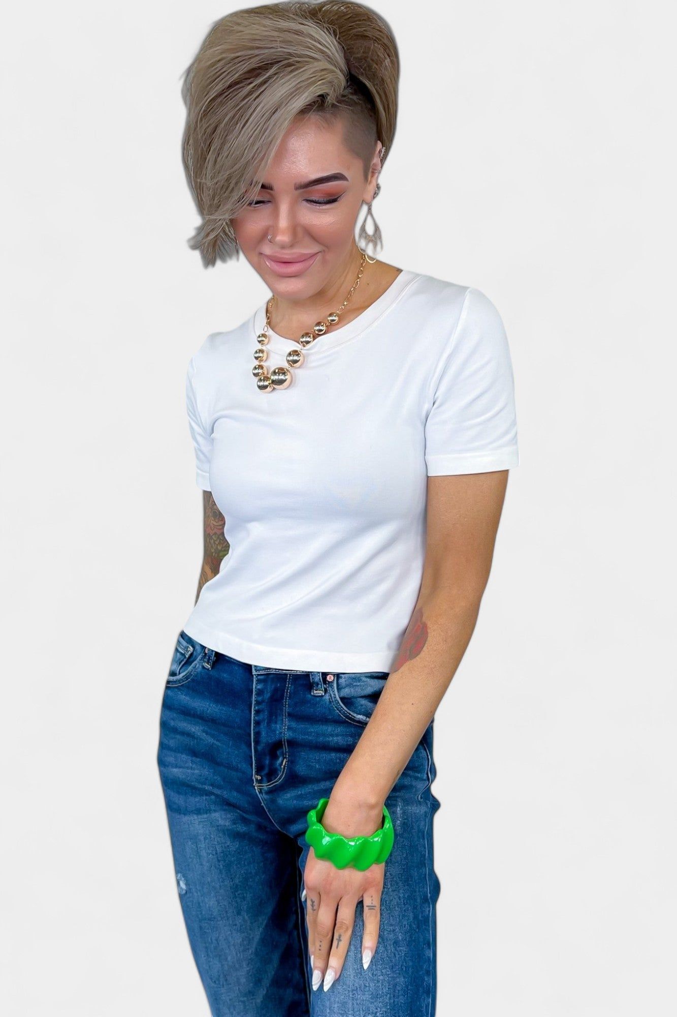 Green Wavy Bangle Bracelet sold by ZZs product image thumbnail 5