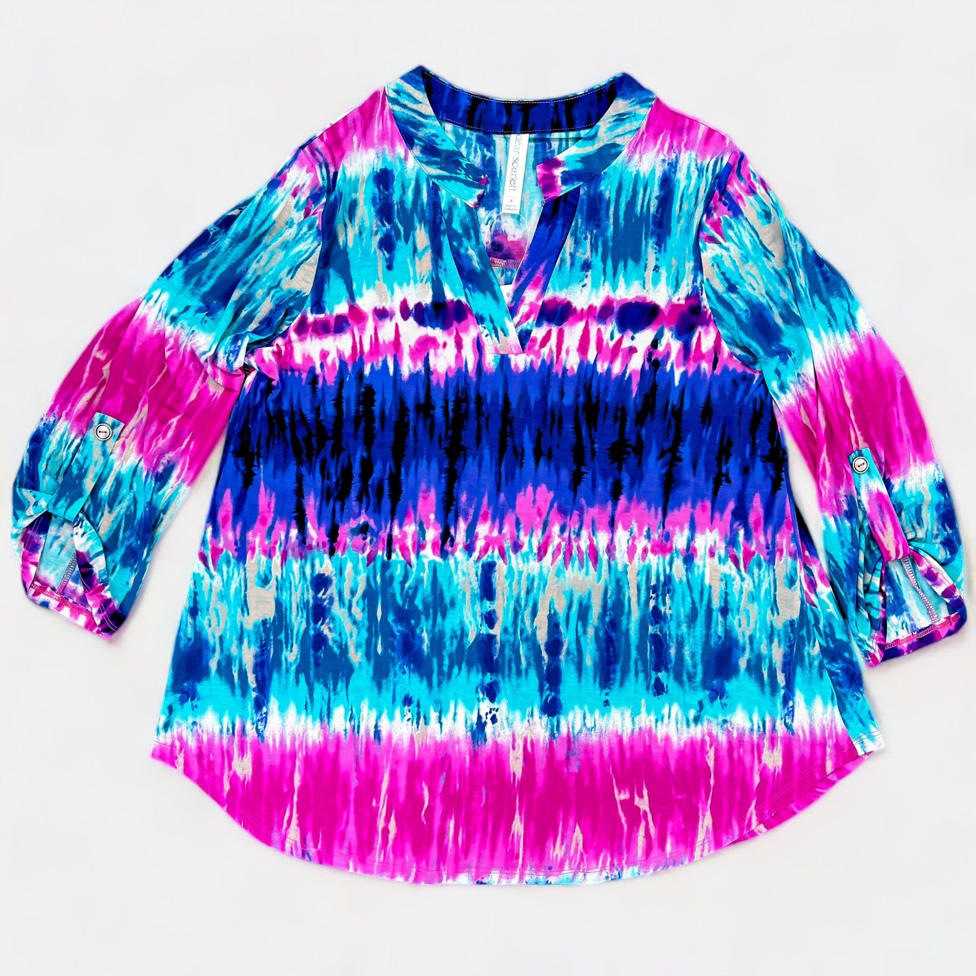 Multi Tye Dye Lizzy Top sold by ZZs