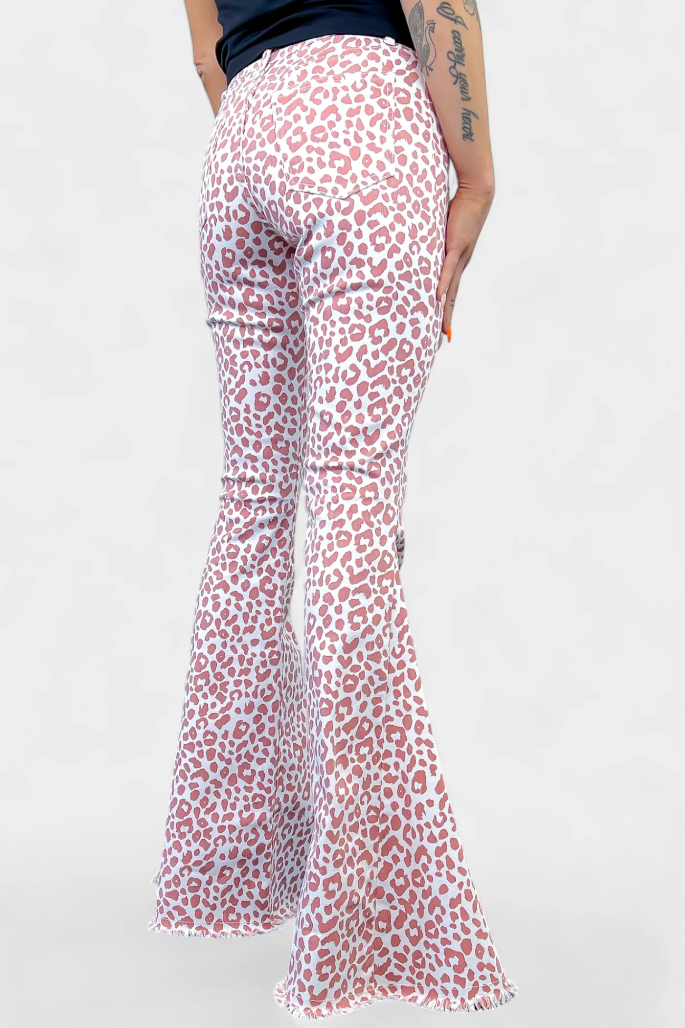 Pink Leopard Flared Jeans sold by ZZs product image thumbnail 5