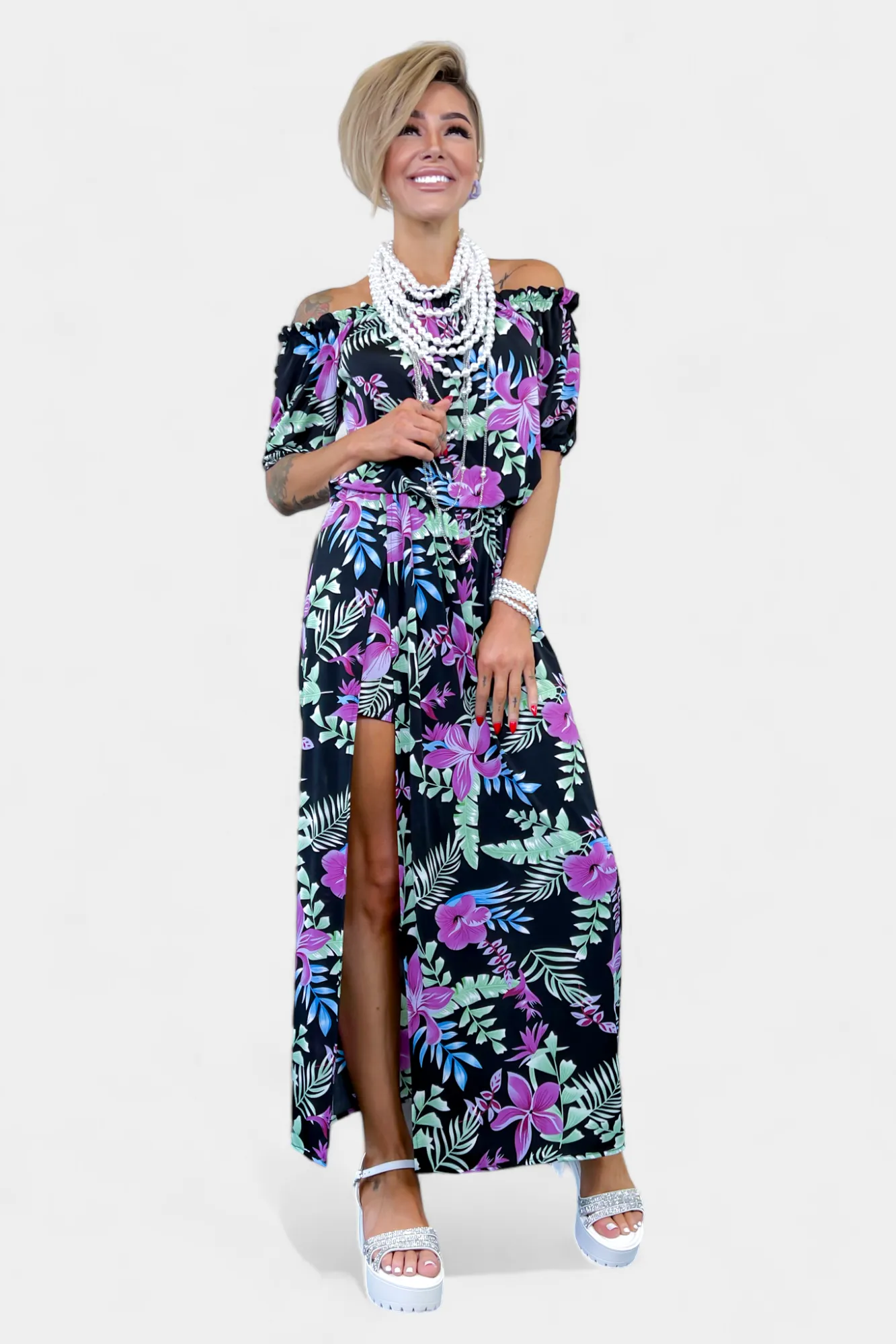 White Rhinestone Chunky Sandals sold by ZZs product image thumbnail 2