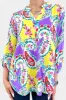 Lavender Colorful Paisley Lizzy Top [NO RETURNS] sold by ZZs