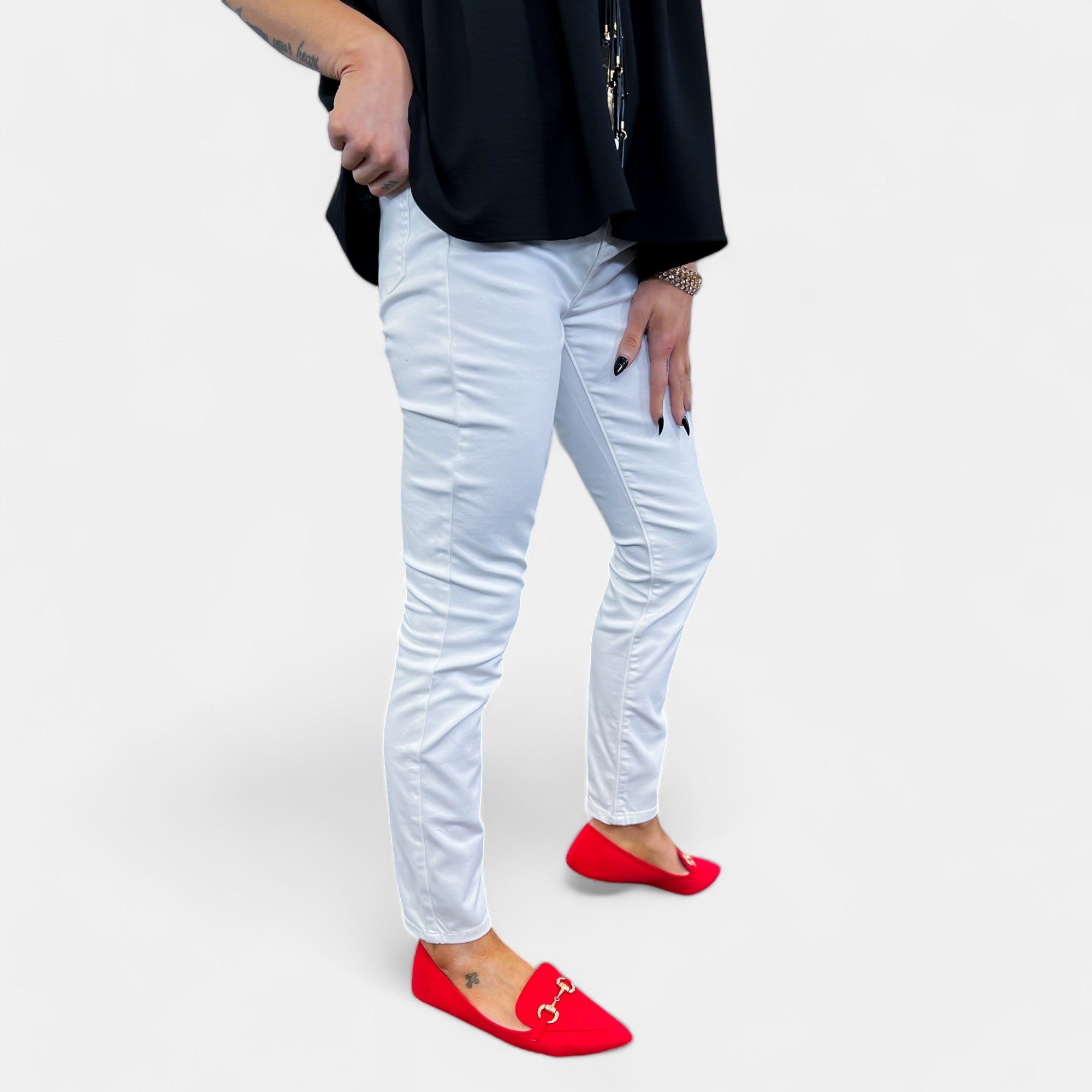 Ivory High Rise Skinny Pants sold by ZZs product image thumbnail 3