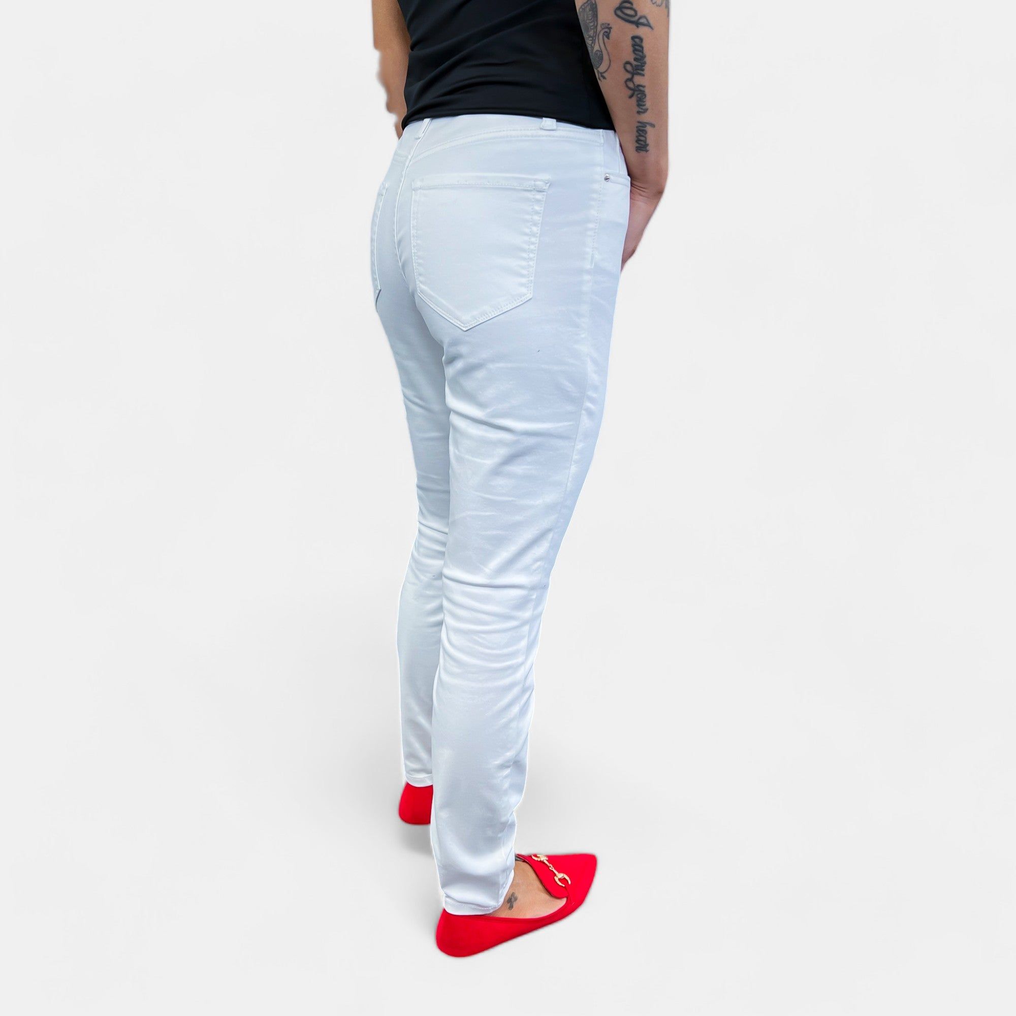 Ivory High Rise Skinny Pants sold by ZZs product image thumbnail 4