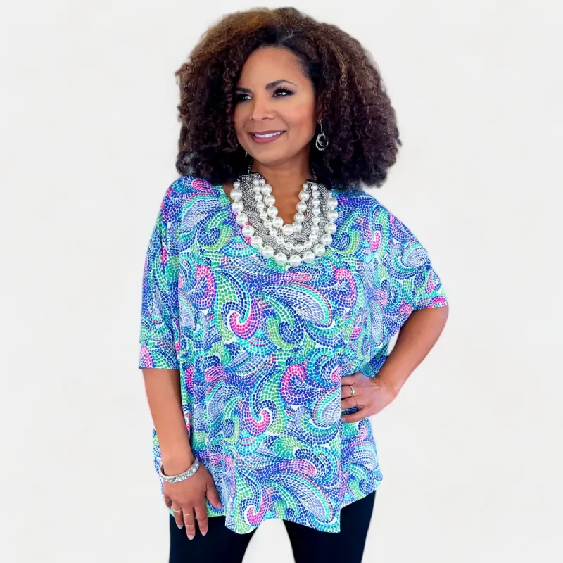 Royal Multi Paisley Essential Top sold by ZZs