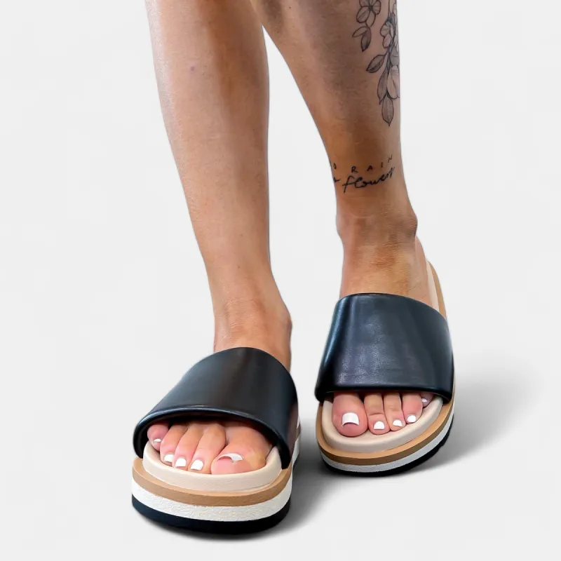 Black Slip On Platform Sandals sold by ZZs