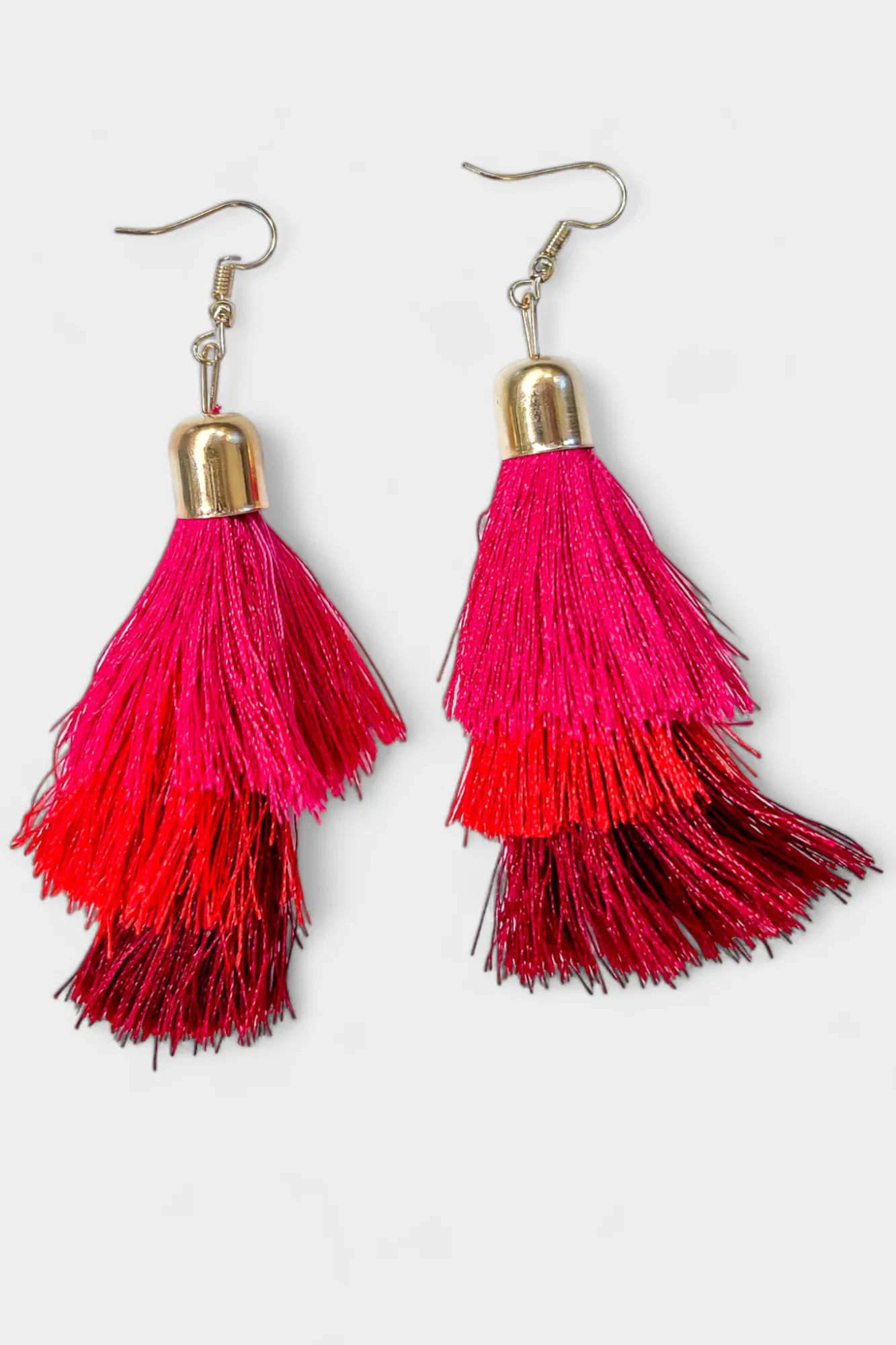 Red Tassel Dangle Earrings sold by ZZs